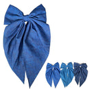Denim Color Cheer Hair Bow 11672 (12 units)
