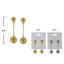 Double Ball Drop Earrings 2034GS (12 units)