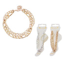 Double Layer Chunky Chain Anklet 0128GS (12 units)