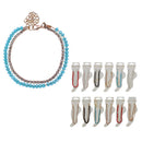 Double Layer Crystal Beaded Anklet with Rhinestone Chain 0044R6 (12 units)