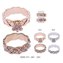 Elegant Crystal Band Ring 2PCS Set 0406GS (12 units)