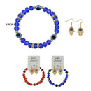 Evil Eye Bracelets & Earring Set 43279I ( 12 units )