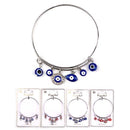 Evil Eye Charm Bangle Bracelets 4543 (12 units)