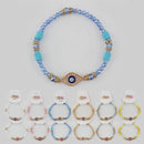 Evil Eye Glass Bead Bracelets 2136 (12 units)