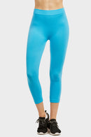 SOFRA LADIES POLYESTER CAPRI LEGGINGS (EX901)