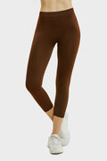 SOFRA LADIES POLYESTER CAPRI LEGGINGS (EX901)