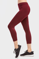 SOFRA LADIES POLYESTER CAPRI LEGGINGS (EX901)