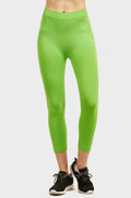 SOFRA LADIES POLYESTER CAPRI LEGGINGS (EX901)
