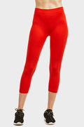 SOFRA LADIES POLYESTER CAPRI LEGGINGS (EX901)