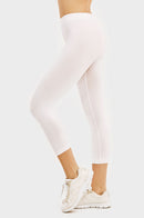 SOFRA LADIES POLYESTER CAPRI LEGGINGS (EX901)
