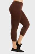 SOFRA LADIES POLYESTER CAPRI LEGGINGS PLUS SIZE (EX901X)