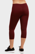 SOFRA LADIES POLYESTER CAPRI LEGGINGS PLUS SIZE (EX901X)