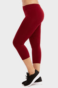 SOFRA LADIES POLYESTER CAPRI LEGGINGS PLUS SIZE (EX901X)