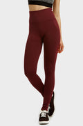 SOFRA LADIES HIGH WAIST EXTRA-WIDE BAND LEGGINGS (EX907)