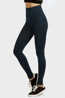 SOFRA LADIES HIGH WAIST EXTRA-WIDE BAND LEGGINGS (EX907)