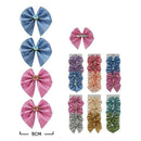 Fan Style  Hair Bow 4PC Clip Set 10237M (12 units)