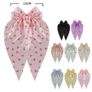Fashion Cherry Printed Hair Bow With Tail 29410M (12 units)