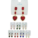 Fashion Heart Drop Earrings 47276 (12 units)