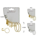Fashion Hoop & Stud Earring Set 3280GS (12 units)