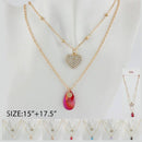 Fashion Layered Necklaces Heart 1227Y (12 units)
