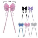 Fashion Long Tail Hair Bow Pin 28634M (12 units)