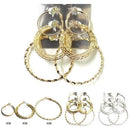 Fashion Multi Hoop Earring 2782SLGD (12 units)