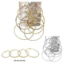 Fashion Multi Hoop Earring 3037SLGD (12 units)