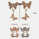 Fashion Rhinestone Butterfly Drop Earrings 5415 (12 units)