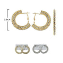 Fashion Rhinestone Hoop Earrings 7006GS ( 12 units)