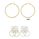 Fashion Stainless Steel Hoop Earrings 0036GS-50 (12 units)
