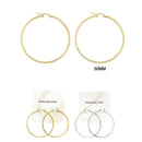 Fashion Stainless Steel Hoop Earrings 0048GS-50 (12 units)