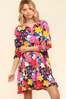 PLUS COLLARED NOTCH NECK BABYDOLL W/ SIDE POCKETS