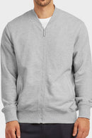 KNOCKER MEN'S TERRY BOMBER JACKET (FJ2150_H.GRY)