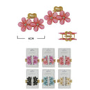 Floral 2PC Mini Claw Hair Clips Set 50117M (12 units)