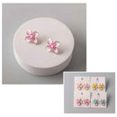 Floral Enamel Stud Earrings 39526 (12 units)