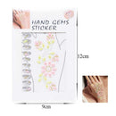 Floral Hand Gem Stickers 1077 (12 units)