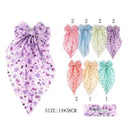 Floral Oversized Hair Bow Clip 1927 (12 units)
