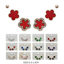 Floral Stud Earring Set 3162R (12 units)