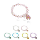 Flower And Butterfly Bead Stretch Bracelets 5427 ( 12 units)
