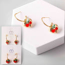 Fruit Heart Charm Hoop Earring 38717 (12 units)