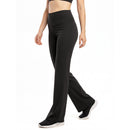 SOFRA LADIES FLARE LEGGINGS YOGA PANTS (FYP2000) (BLACK, CHC/GR)