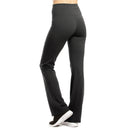 SOFRA LADIES FLARE LEGGINGS YOGA PANTS (FYP2000) (BLACK, CHC/GR)