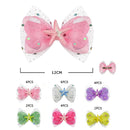 Glitter Starfish Tulle Hair Bow Clip 1883M (24 units)