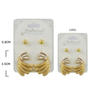 Gold Angel Wing Statement Earrings 2038GS (12 units)
