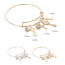 Gold Tone San Benito Charm Bangle Bracelets 2557 (12 units)