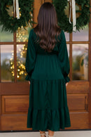 Goddess Grove Green Satin Maxi Dress (Open Pack)