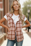 Pretty in Plaid Quilted Puffer Vest (Open Pack)