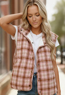 Pretty in Plaid Quilted Puffer Vest (Open Pack)
