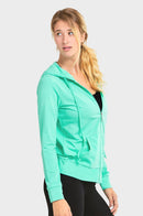 SOFRA LADIES SINGLE JERSEY ZIP-UP HOODIE JACKET (HDC7000A_MINT)
