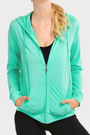 SOFRA LADIES SINGLE JERSEY ZIP-UP HOODIE JACKET (HDC7000A_MINT)